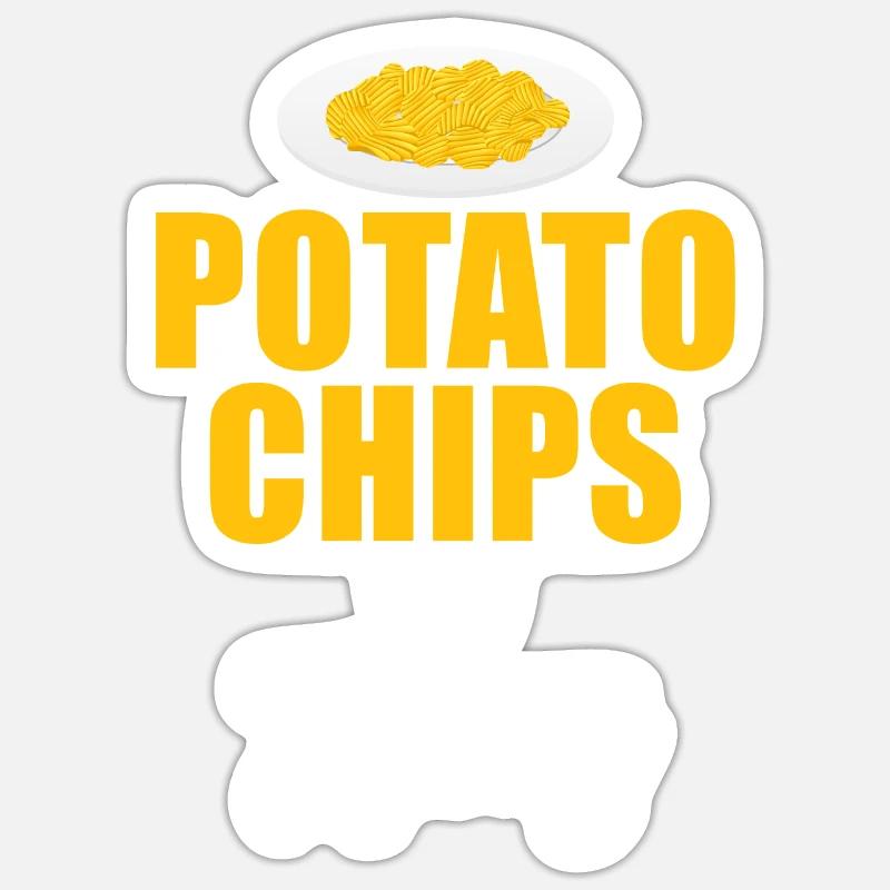Potato Chips Gift - Sticker size S (10 x 10 cm) - white matte