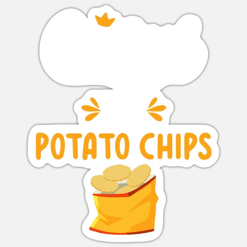 Potato Chips Gift - Sticker size S (10 x 10 cm) - white matte