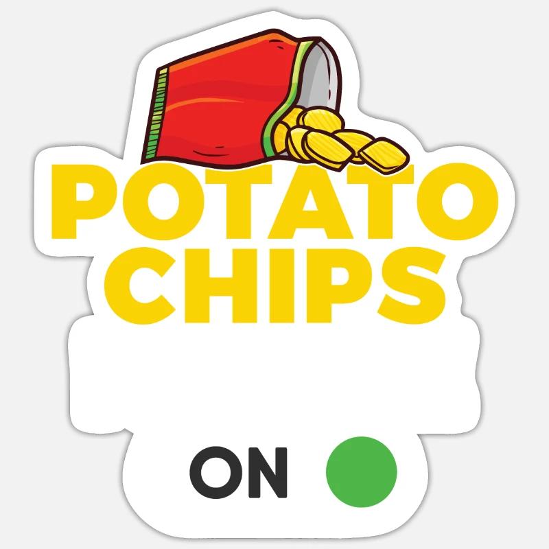 Potato Chips Gift - Sticker size S (10 x 10 cm) - white matte