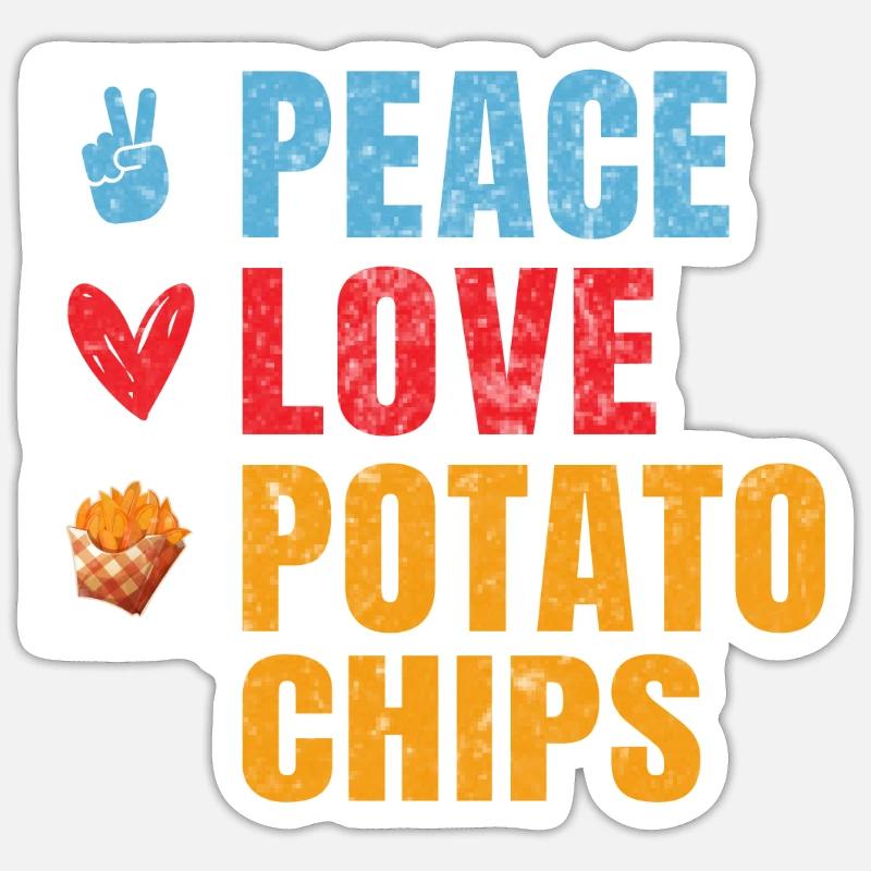 Potato Chips Gift - Sticker size S (10 x 10 cm) - white matte