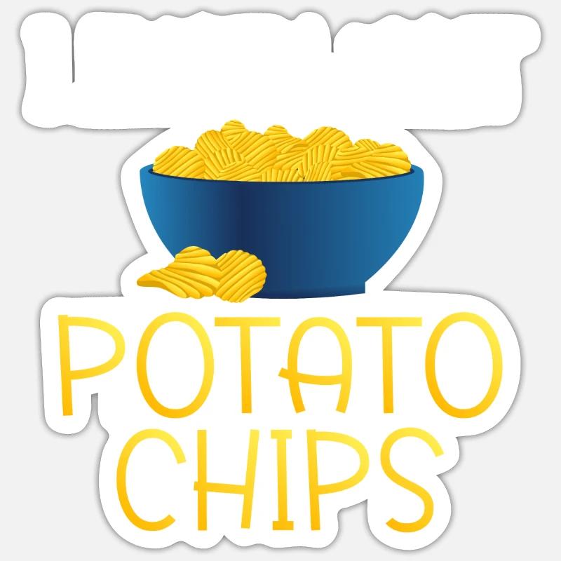 Potato Chips Gift - Sticker size S (10 x 10 cm) - white matte