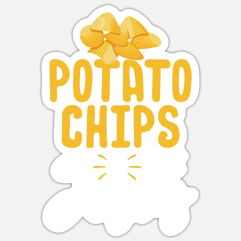 Potato Chips Gift Sticker size S (10 x 10 cm)
