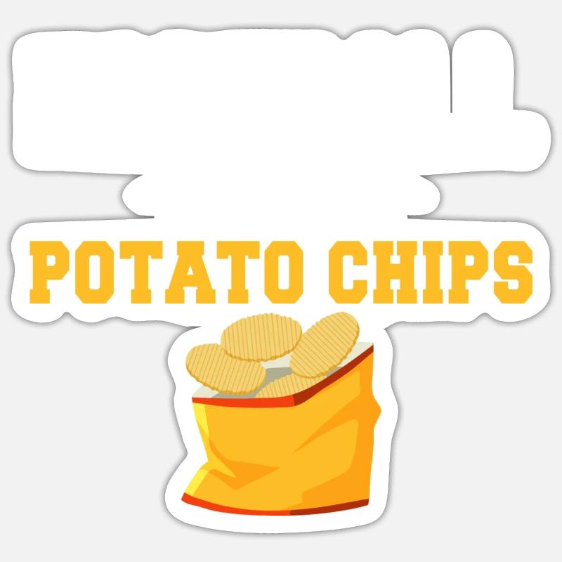 Potato Chips Gift - Sticker size S (10 x 10 cm) - white matte
