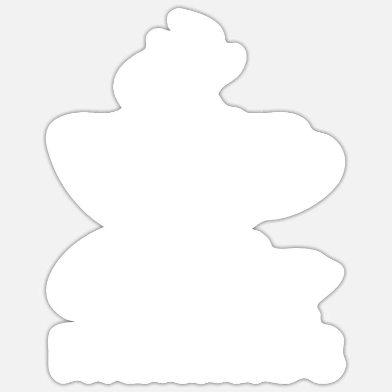 Café teckel - Sticker taille S (10 x 10 cm) - blanc mat