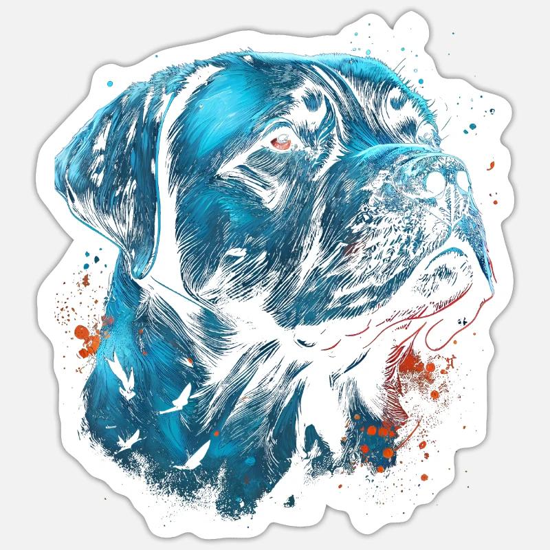 Cane Corso Hund - Sticker Größe S (10 x 10 cm) - Mattweiß