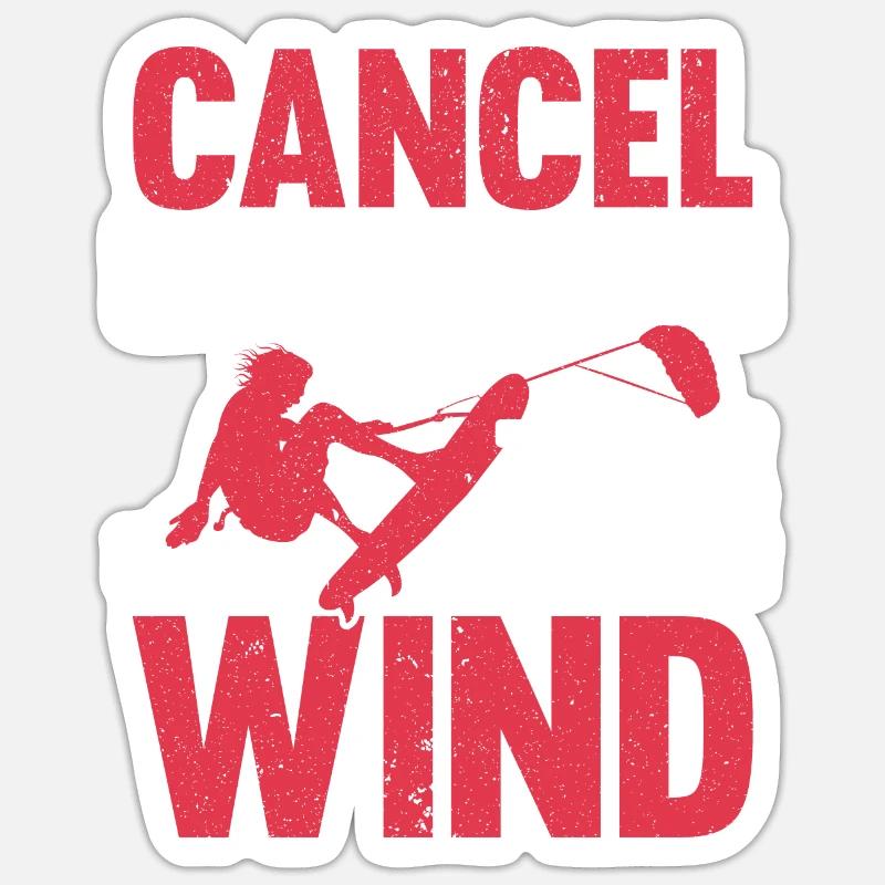 Alles abbrechen, was es Windkitesurfen gibt - Sticker Größe S (10 x 10 cm) - Mattweiß