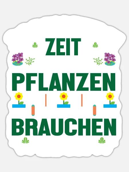 Sorry Keine Zeit Meine Pflanzen Brauchen Mich - Sticker GröĂe S (10 x 10 cm) - MattweiĂ
