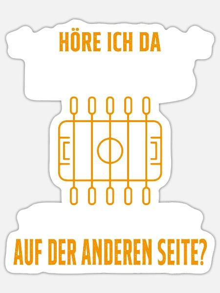 Tischfussball Geschenk Fans Wuzler Tischfussball - Sticker Größe S (10 x 10 cm) - Mattweiß
