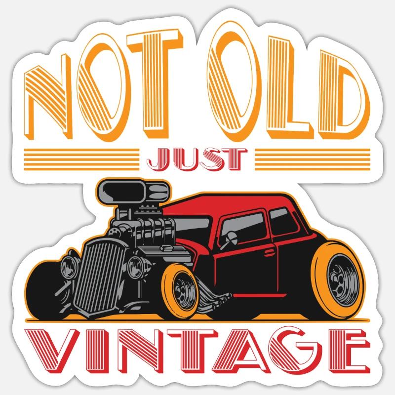 Hot Rods Samochody zabytkowe Naklejka rozmiar S (10 x 10 cm)
