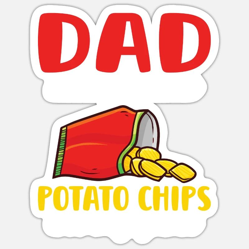 Potato Chips Gift - Sticker size S (10 x 10 cm) - white matte