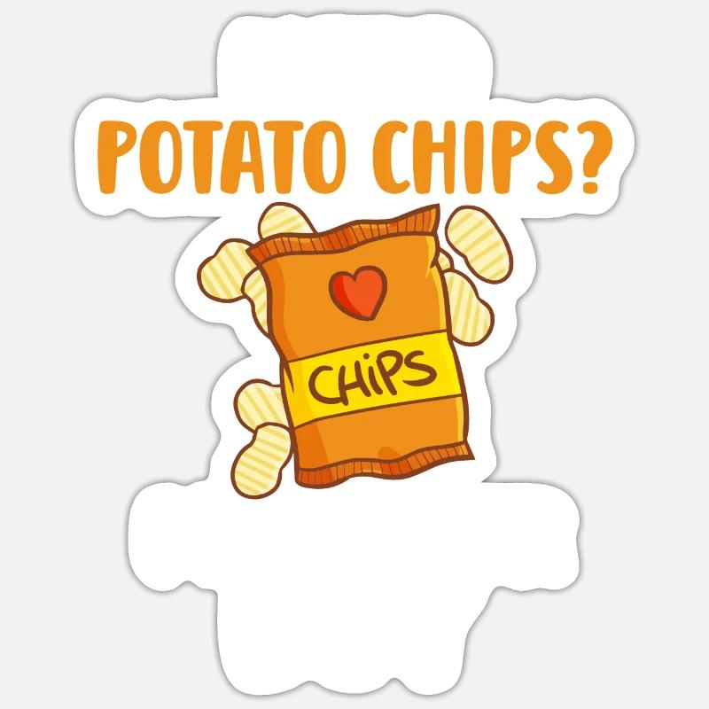 Potato Chips Gift - Sticker size S (10 x 10 cm) - white matte