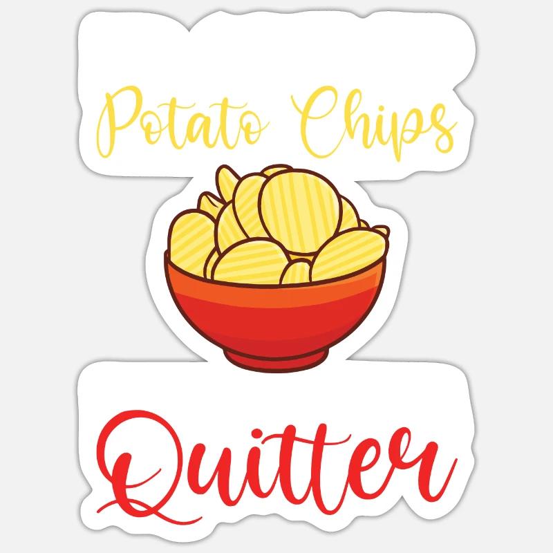 Potato Chips Gift - Sticker size S (10 x 10 cm) - white matte