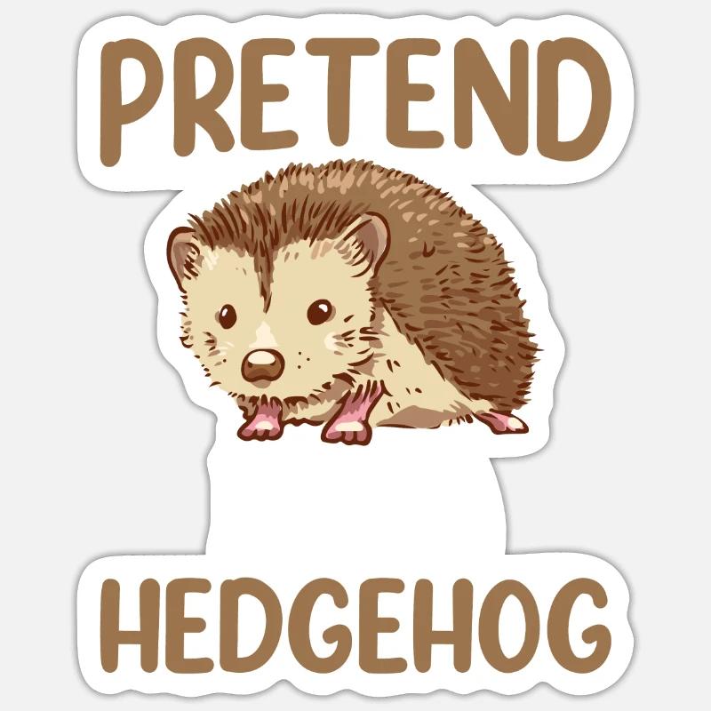 Stell Dir Vor Ich Bin Ein Igel Haustier Süß - Sticker Größe S (10 x 10 cm) - Mattweiß