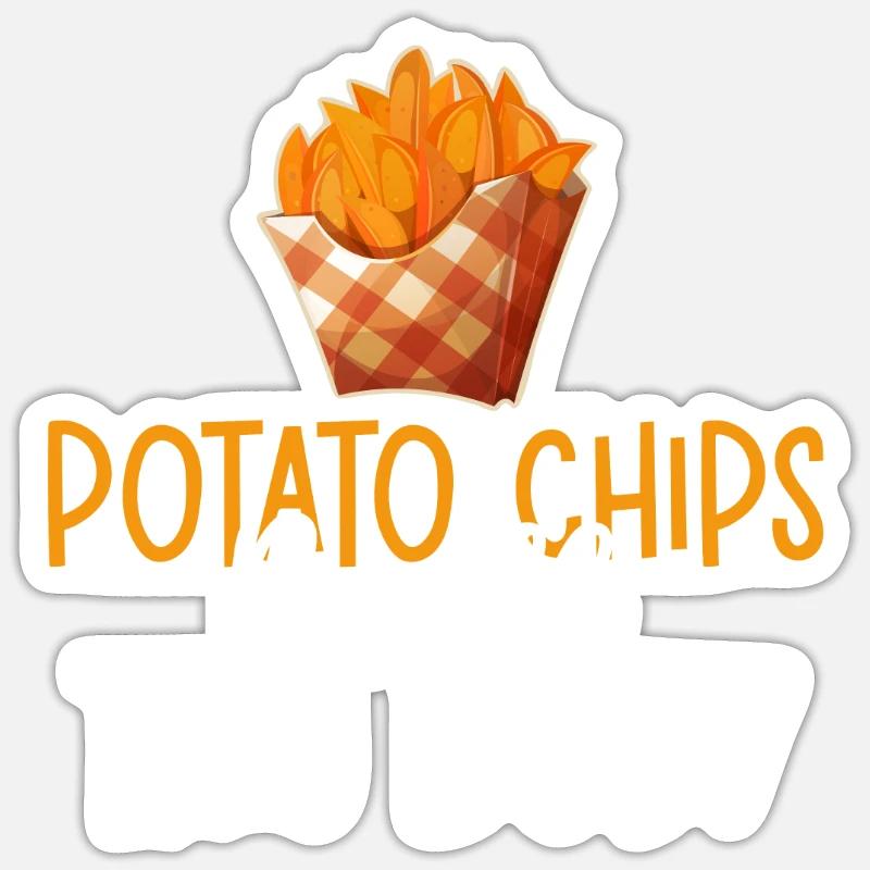 Potato Chips Gift - Sticker size S (10 x 10 cm) - white matte