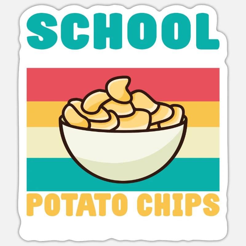 Potato Chips Gift - Sticker size S (10 x 10 cm) - white matte
