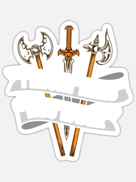 Larp Rpg Rollenspiel Design Larper - Sticker Größe S (10 x 10 cm) - Mattweiß