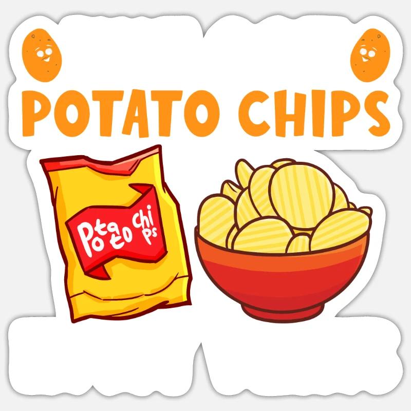 Potato Chips Gift - Sticker size S (10 x 10 cm) - white matte
