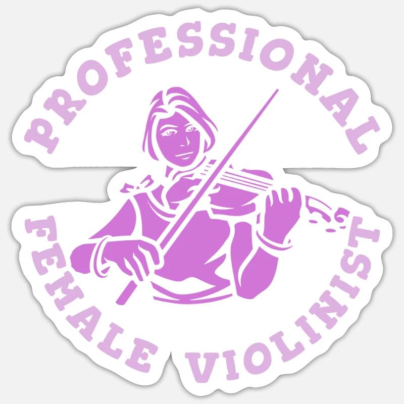 Violon Violon - Sticker taille S (10 x 10 cm) - blanc mat