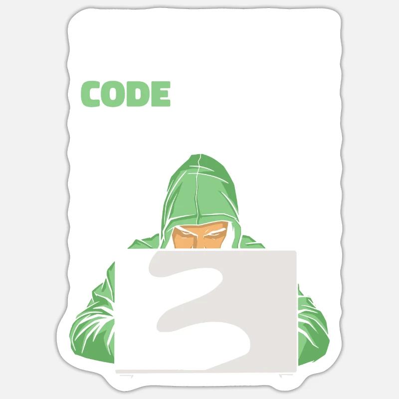 Entwickler Coder Programmierer Experte - Sticker Größe S (10 x 10 cm) - Mattweiß