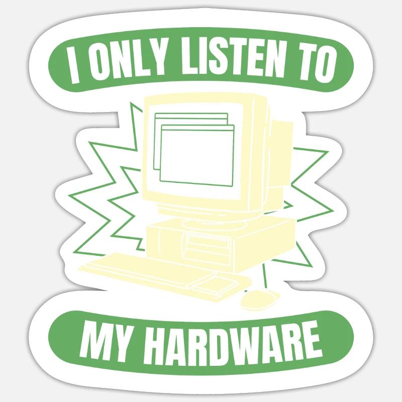 Developer Coder Programmer Hardware - Sticker taille S (10 x 10 cm) - blanc mat