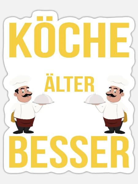 Köche Werden Nicht Älter Sie Werden Besser Koch - Sticker Größe S (10 x 10 cm) - Mattweiß
