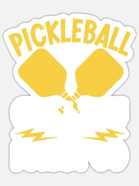 Pickleball Player Pickleball Paddle Pickleball - Sticker Größe S (10 x 10 cm) - Mattweiß