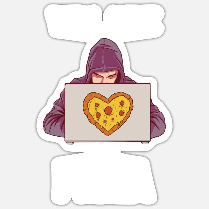 Hacker Programmeur Développeur Informatique - Sticker taille S (10 x 10 cm) - blanc mat