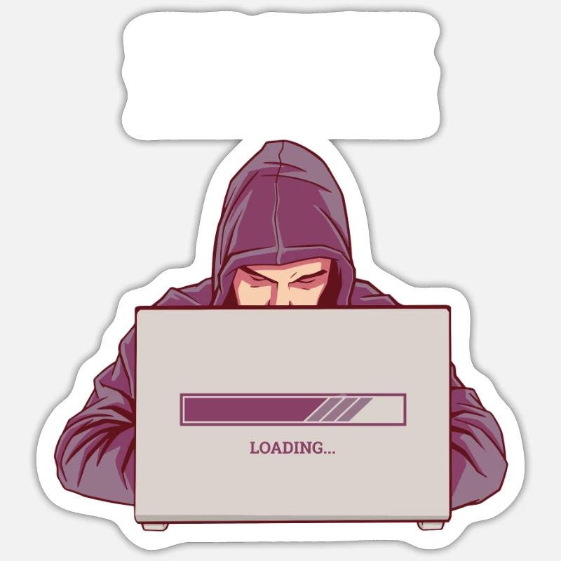 Hacker Programmer Developer Computer Science Sticker size S (10 x 10 cm)