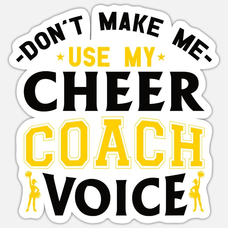 Cheerleader Trainer Gift - Sticker size S (10 x 10 cm) - white matte