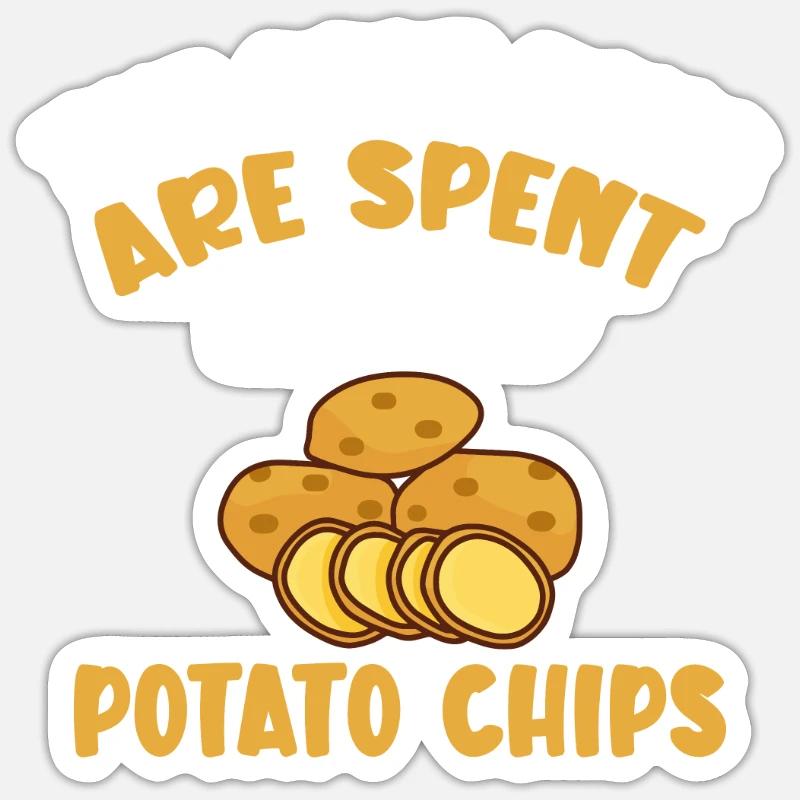 Potato Chips Gift Sticker size S (10 x 10 cm)