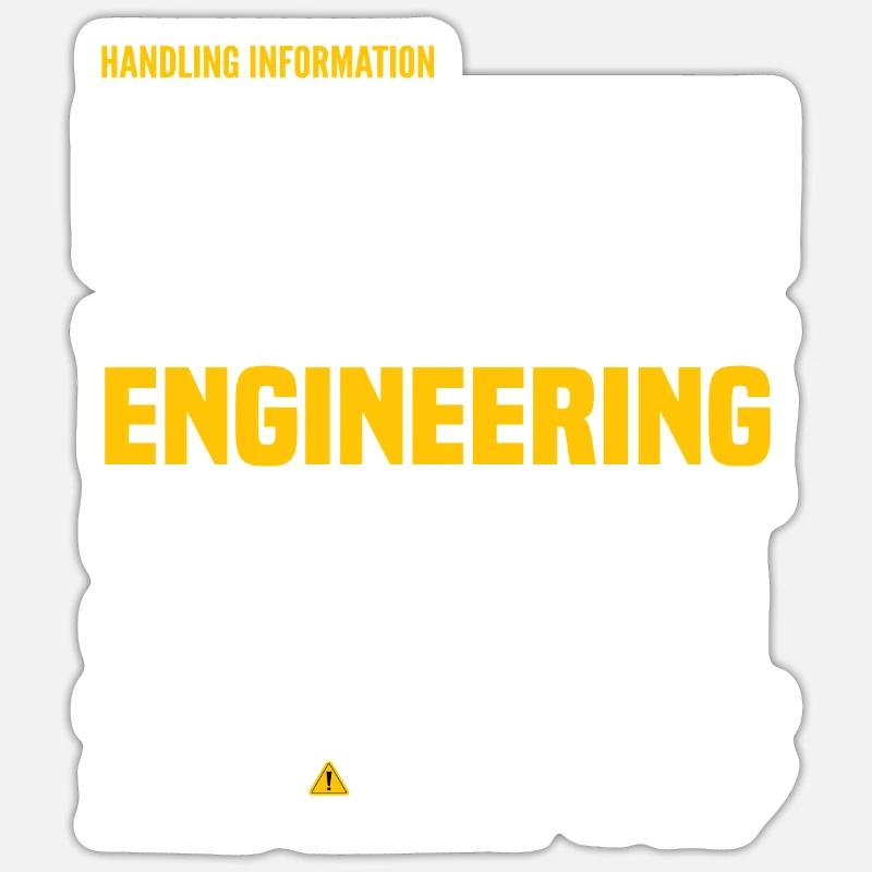 Engineering Student Studies Degree Sticker size S (10 x 10 cm)