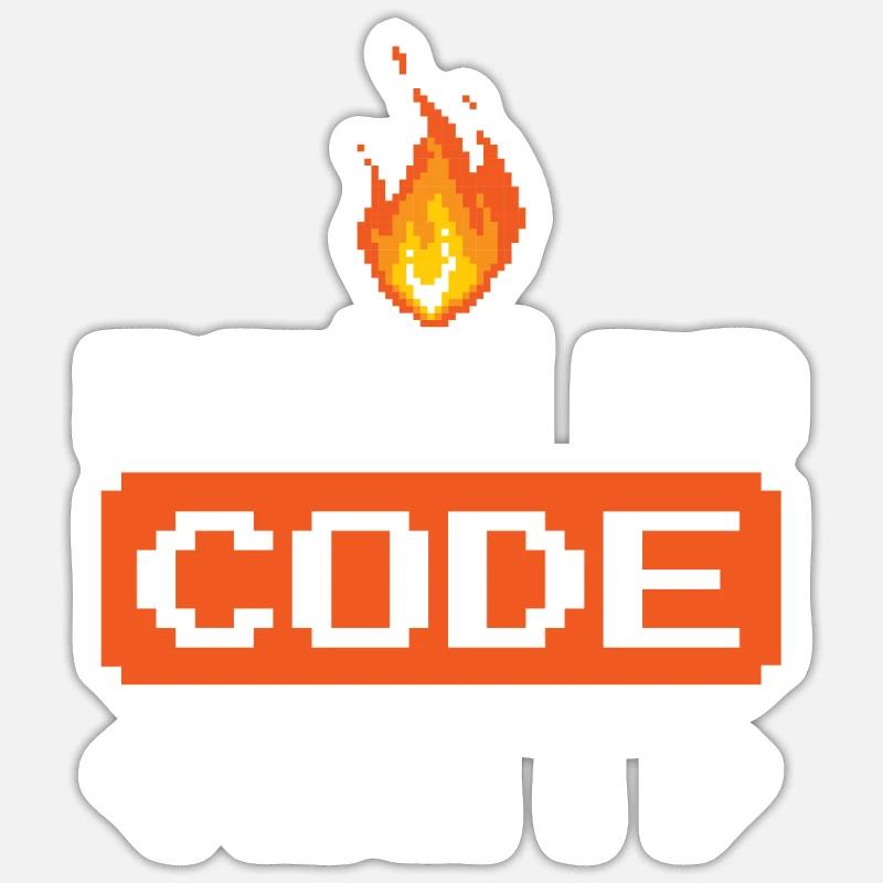 Developer Coder Programmer Funny Sticker size S (10 x 10 cm)