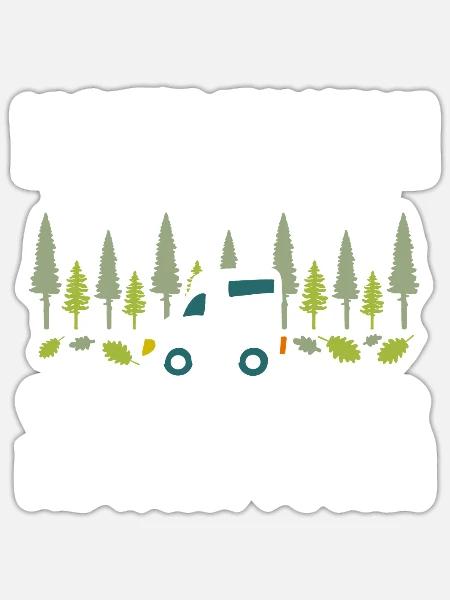 Camping Selbstausbauer musst du sein - Sticker Größe S (10 x 10 cm) - Mattweiß