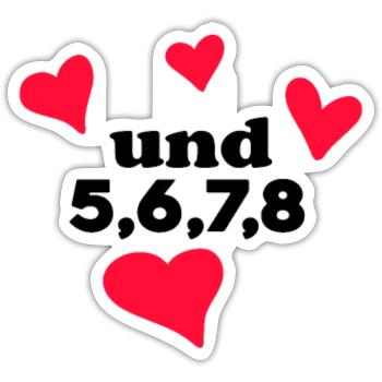 Tanzen Tanz Tanzkurs Rhythmus - Sticker Größe S (10 x 10 cm) - Mattweiß - Vorne