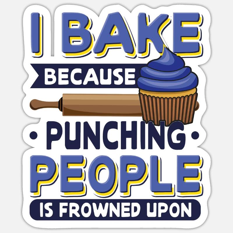 Baker Baking Muffin Cupcakes Cookie Biscuit Baking Sticker size S (10 x 10 cm)