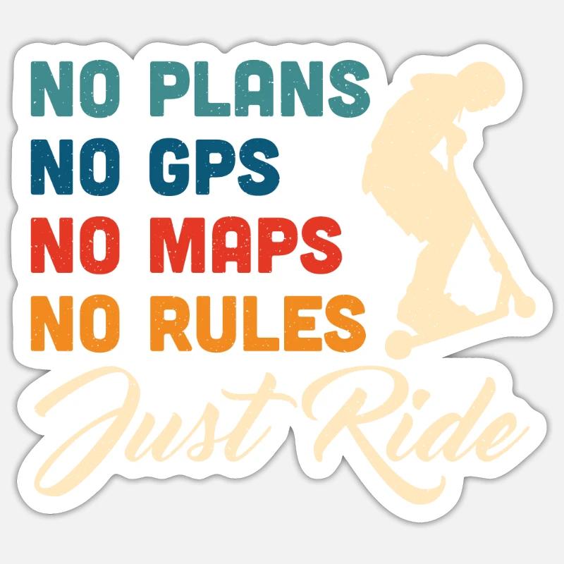 Scooter Roller Tretroller Geschenk Sticker Größe S (10 x 10 cm)