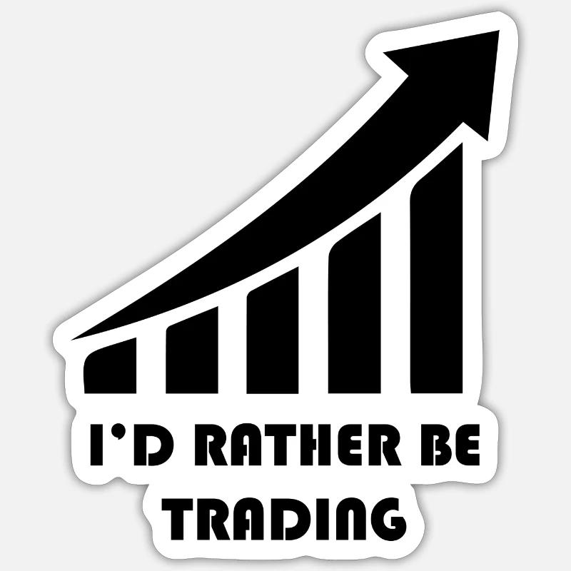 Bitcoin Trading Crypto Stocks - Sticker size S (10 x 10 cm) - white matte