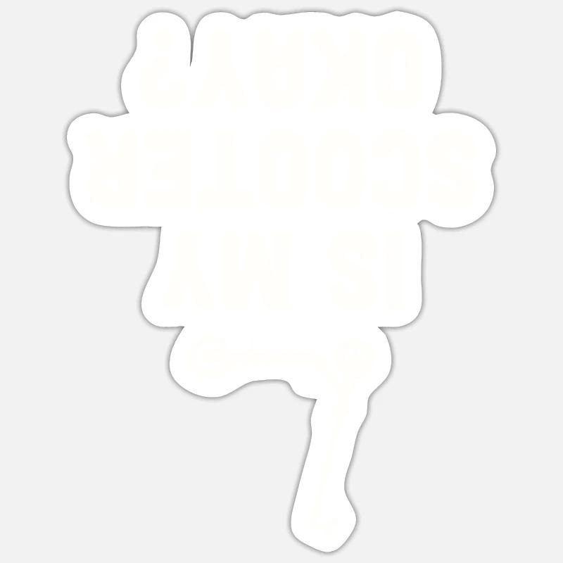 Scooter Roller Tretroller Geschenk Sticker Größe S (10 x 10 cm)