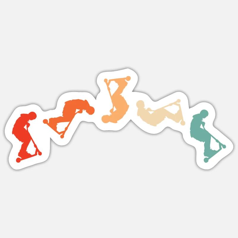 Scooter Roller Tretroller Geschenk Sticker Größe S (10 x 10 cm)