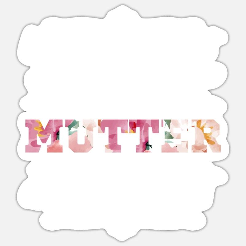 Verrückte Bekloppte Mama Mutter Muttertag Spruch Sticker Größe S (10 x 10 cm)
