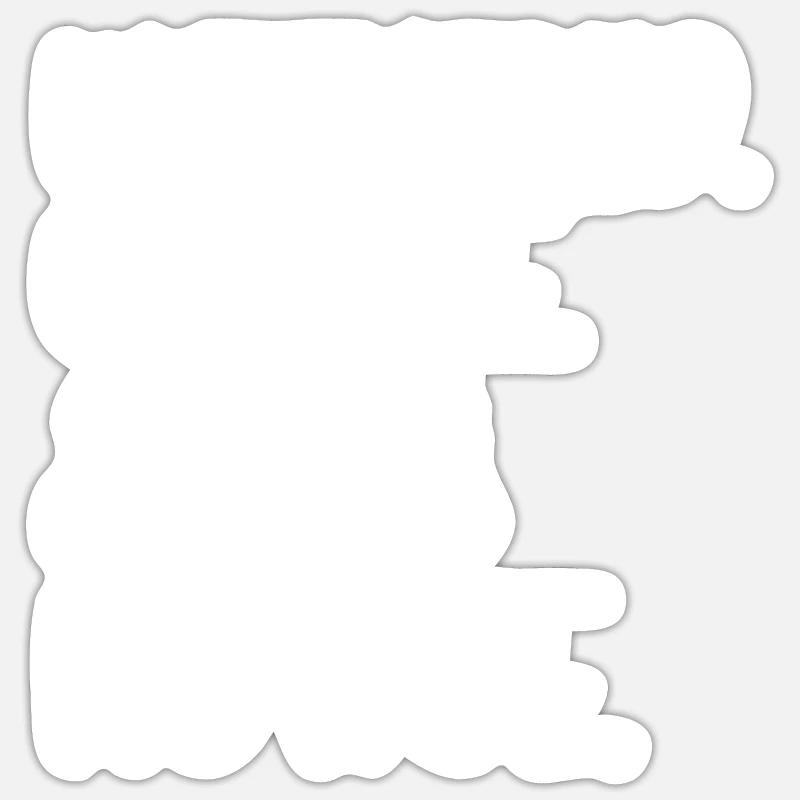 Café et cheval le week-end - - Sticker taille S (10 x 10 cm) - blanc mat