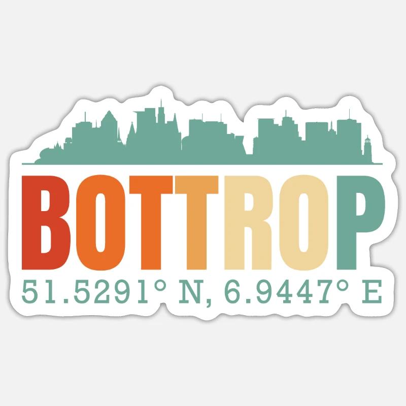 Bottrop - Sticker taille S (10 x 10 cm) - blanc mat