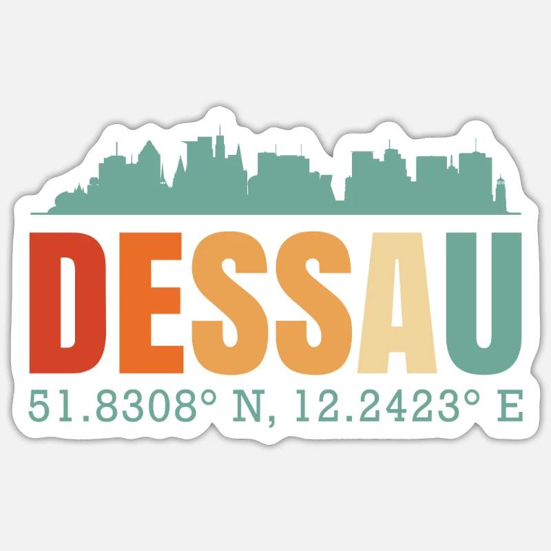 Dessau - Sticker taille S (10 x 10 cm) - blanc mat