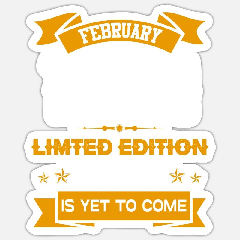 February 1954 Birthday present - Sticker size S (10 x 10 cm) - white matte