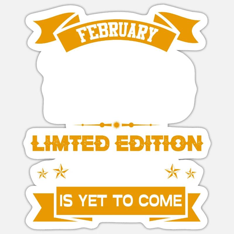 Février 1990 Cadeau d’anniversaire - Sticker taille S (10 x 10 cm) - blanc mat