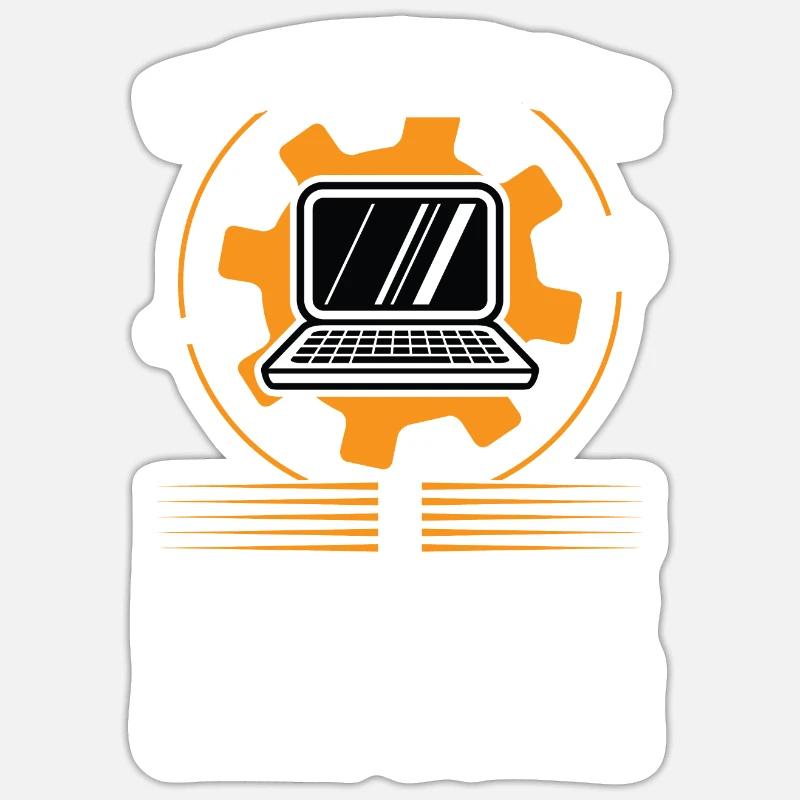 Technischer Support Computertechniker Technischer - Sticker Größe S (10 x 10 cm) - Mattweiß