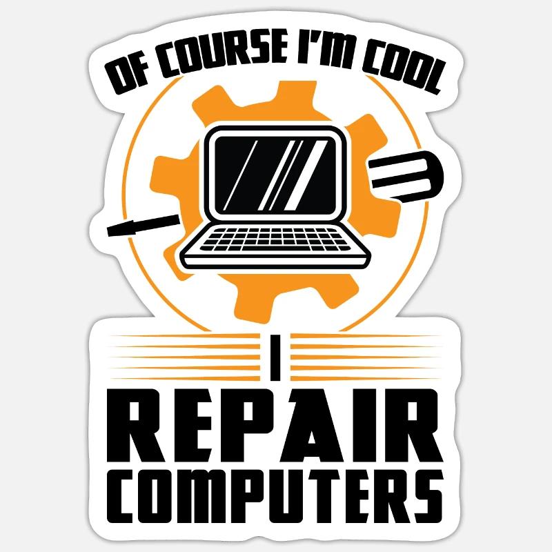 Technischer Support Computertechniker Technischer Sticker Größe S (10 x 10 cm)