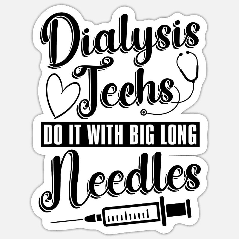 Nephrologie Dialyse Dialysetechniker Geschenkidee - Sticker Größe S (10 x 10 cm) - Mattweiß