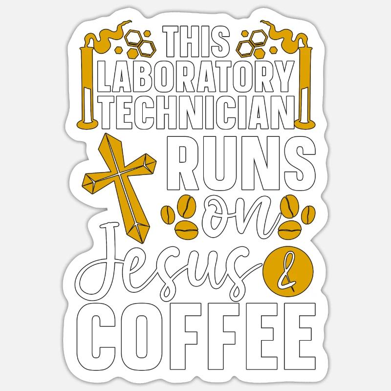 Laboratory Laboratory Technician Science Chemistry Gift Sticker size S (10 x 10 cm)