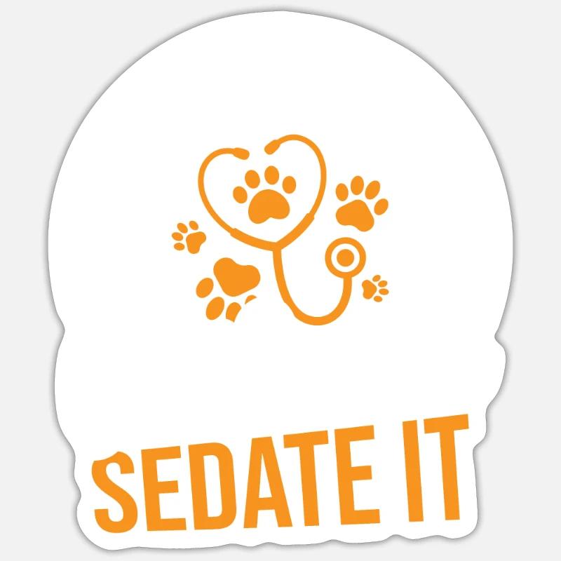 Vet Tech Veterinary I Can't Fix Crazy Assistant - Sticker Größe S (10 x 10 cm) - Mattweiß